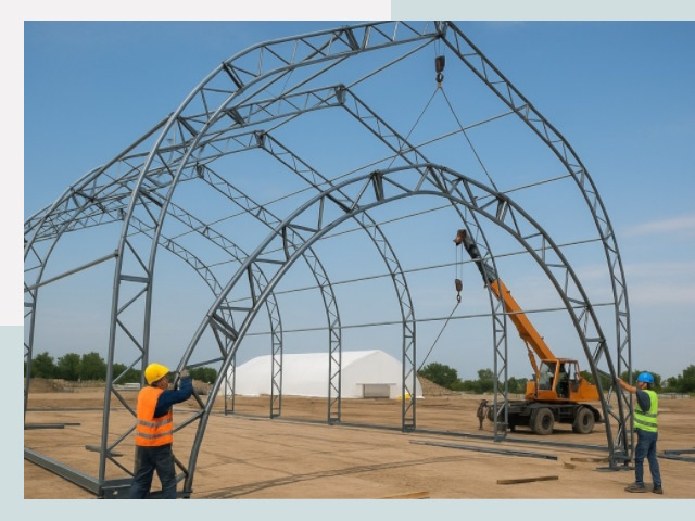 Монтаж ангаров в Боровичах от 625 руб. - Надежно и быстро